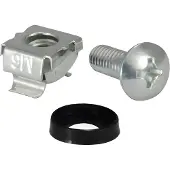 Equip M6 Käfigmuttern- und Schrauben-Satz, 20 Sets/pack, Aluminium, Schwarz, 158 g