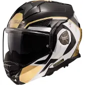 LS2 Helmets LS2 FF901 Advant X Metryk Klapphelm, schwarz/gold, XL (61/62)