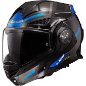 LS2 Reversibler Modularer Helm LS2 FF901 ADVANT-X Spectrum Glanzschwarz, Titanblau größe M