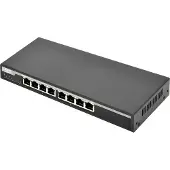 Digitus 8-Port Gigabit Netzwerkswitch, Desktop, unmanaged, Unmanaged, Gigabit Ethernet (10/100/1000), Power over Ethernet (PoE)