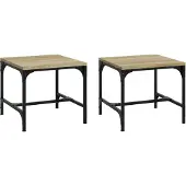 Syfax Beistelltische 2 Stk. Sonoma-Eiche 40x40x35 cm Holzwerkstoff