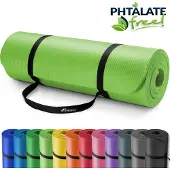 Tresko Yogamatte Fitnessmatte Gymnastikmatte Pilates 190x100x1,5cm Hellgrün