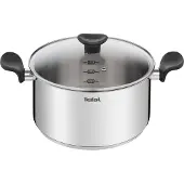 Tefal Primary E30846 Kochtopf inkl. Deckel, Edelstahl, 24 cm Durchmesser, Induktionsherd-geeignet