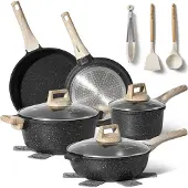 Just perfecto JL-32: 13-teiliges Küchenset in schwarzem Granit
