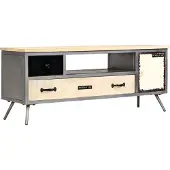 Sonstiges TV-Schrank Massivholz Mango und Stahl 120x30x45 cm