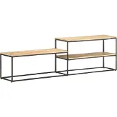 The Living Store TV-Schrank 180x30x50 cm Raues Mangoholz