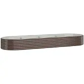 Syfax Hochbeet Verzinkter Stahl 322x100x36 cm Braun