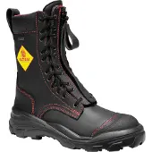 ELTEN Sicherheitsschuh "Feuerwehrstiefel EURO PROOF GTX F2A" Gr. 41, schwarz (schwarz, rot), 41, Obermaterial: 50% Rindsleder Leather cow. 50% Lammleder LEL., Schuhe, Sicherheitsschuh