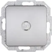 Kopp 618697087 MILANO - Universalschalter (Aus-/Wechsel) beleuchtet, Farbe: stahl