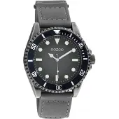 Oozoo Herren Lederarmband Uhr Timepieces grau Analog Quarzuhr UOC11011