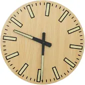 Syfax Wanduhr mit Leuchtendem Skala und Zeiger Gelb Ø30 cm