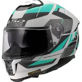 LS2 Helmets LS2 FF808 Stream II Road Helm, türkis matt/weiß/grau, XS (53/54)