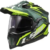 LS2 Helmets LS2 MX701 Explorer Spire Motocross Helm, grün matt/neongelb, 2XL (63/64)