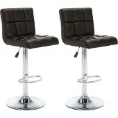 Syfax Barhocker 2 Stk. Braun Kunstleder