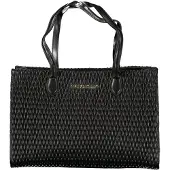 Valentino Schwarze Damentasche aus recyceltem Material mit Kontrastdetails