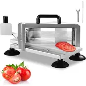 Vevor Kommerzieller Tomatenschneider, 1/4 Zoll Tomatenschneider, Hochleistungs-Tomatenschneider aus Edelstahl, Manueller Gemüseschneider, zum Schneiden von Tomaten, Gurken, Bananen
