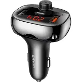 EKO , Autoladegerät 50W FM-Transmitter mit USB-A und USB-C Ports, Schwarz
