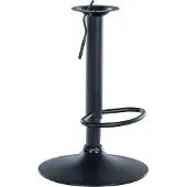 CLP Barhocker-Gestell I Höhenverstellbare Barstuhl-Säule I 10 X 10 CM Lochabstand, Farbe: schwarz