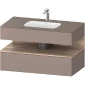Duravit Einbauwaschtisch-Möbel-Set Qatego 100x55x60cm, E Ma/Ba ma, Konsolen-Waschtischunterbau