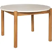 House Nordic Gartentisch akazie natur/weiß - 120x120x76cm - Terracina