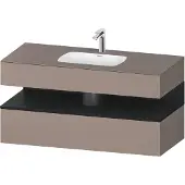 Duravit Einbauwaschtisch-Möbel-Set Qatego 120x55x60cm, E sw/Bas ma, Konsolen-Waschtischunterbau