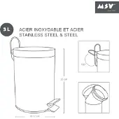 MSV Kosmetikeimer " Dunkelgrün" Mülleimer Treteimer Abfalleimer - 3 Liter