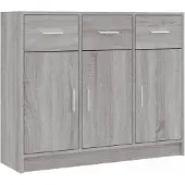 Syfax Sideboard Grau Sonoma 91x28x75 cm Holzwerkstoff