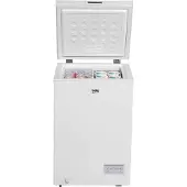 Beko Gefriertruhe "CF100EWN", Energieeffizienz: E, weiß, B/H/T: 54,5cm x 84,5cm x 54,5cm, Gefriertruhen, Elektronische Steuerung mit dem Multifunktionsdisplay, Gefriertruhe