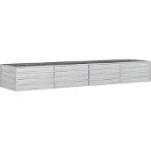 Syfax Garten-Hochbeet 320x80x45 cm Verzinkter Stahl Silber
