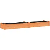 Syfax Hochbeet mit Einsatz Braun 240x45x25 cm Massivholz Tanne