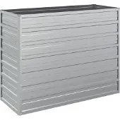 Syfax Garten-Hochbeet 100x40x77 cm Verzinkter Stahl Silber