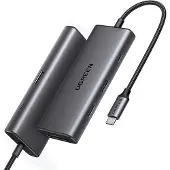 UGREEN 15531, USB Typ-C, HDMI, USB 3.2 Gen 2 (3.1 Gen 2) Type-A, USB Typ-C, MicroSD (TransFlash), SD, 1000 Mbit/s, 60 Hz, Grau