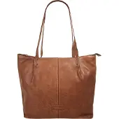 Harold's Leder Schultertasche Submarine Shopper Cognac braun