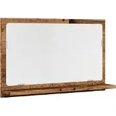 Syfax Badspiegel mit Ablage Altholz-Optik 60x11x37 cm Holzwerkstoff