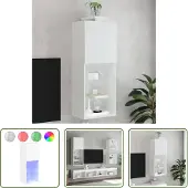 The Living Store TV-Schrank mit LED-Leuchten Weiß 40,5x30x102 cm