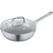 Berndes Wokpfanne mit Glasdeckel 26 cm, poliert - Tricion Resist