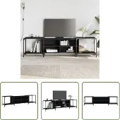 The Living Store TV-Schrank Schwarz 203x37x50 cm Holzwerkstoff