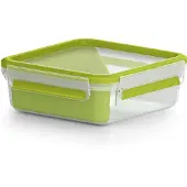 EMSA CLIP & GO Sandwichbox 0,85 L, 0,85 l, Transparent, Polypropylen (PP), Thermoplastisches Elastomer (TPE), Deutschland, 163 mm, 163 mm