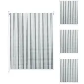 Mendler 4er-Set Rollo HWC-D52, Fensterrollo Seitenzugrollo Jalousie, 120x230cm Sonnenschutz blickdicht grau/weiß