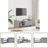 The Living Store TV-Schrank Grau Sonoma 100x35x40 cm Holzwerkstoff