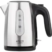 Adler AD 1273, 1 l, 1200 W, Schwarz, Haselnuss, Edelstahl, Edelstahl, Wasserstandsanzeige