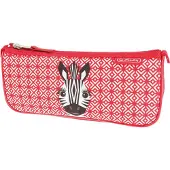 Herlitz Sport Cute Animals Zebra, Weiches Federmäppchen, Polyester, Schwarz, Rot, Weiß, Abbildung, Reißverschluss, Kind