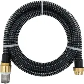 Syfax Saugschlauch mit Messing-Anschlüssen Schwarz 1,1" 25 m PVC