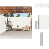 vidaXL Seitenmarkise Ausziehbar Creme 200x600 cm - Sonnenschirme & Sonnenschutze