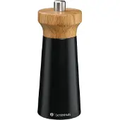 Zassenhaus Salzmühle Holz WESTERLAND | schwarz/Buchenholz | Mühlenkopf aus Eichenholz | mit stufenlos verstellbarem Hochleistungs-Keramikmahlwerk | Ge