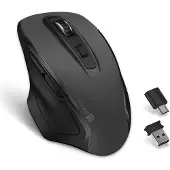 Connect IT Dual SmartSwitch, rechts, Optisch, RF Wireless + USB Type-A, 1600 DPI, Grau