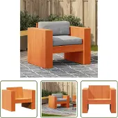 The Living Store Gartensessel Wachsbraun 79x60x62 cm Massivholz Kiefer