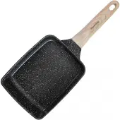 Klausberg Traditionelle marmorierte rechteckige tiefe Bratpfanne 18x14cm SCHWARZ KB-7813