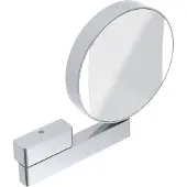 Emco LED Rasier- und Kosmetikspiegel, beidseitig verspiegelt, Vergrößerung 3- und 7-fach, rund, LED-Beleuchtung, Gelenkarm, 109506017