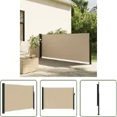 The Living Store Seitenmarkise Ausziehbar Beige 140x600 cm